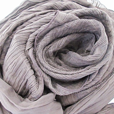 ジョルジオアルマーニ GIORGIO ARMANI プリーツ ストール シルク 薄手  