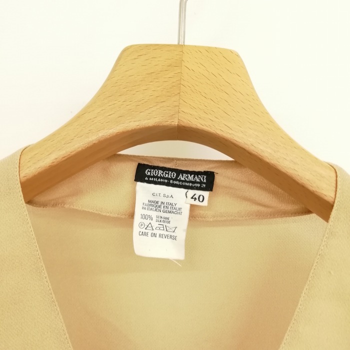 ジョルジオアルマーニ GIORGIO ARMANI シルク ブラウス フリル プル