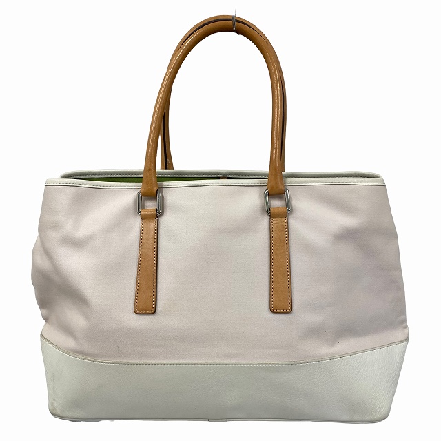 コーチ COACH 7770 トートバッグ ハンド キャンバス レザー バイカラー 