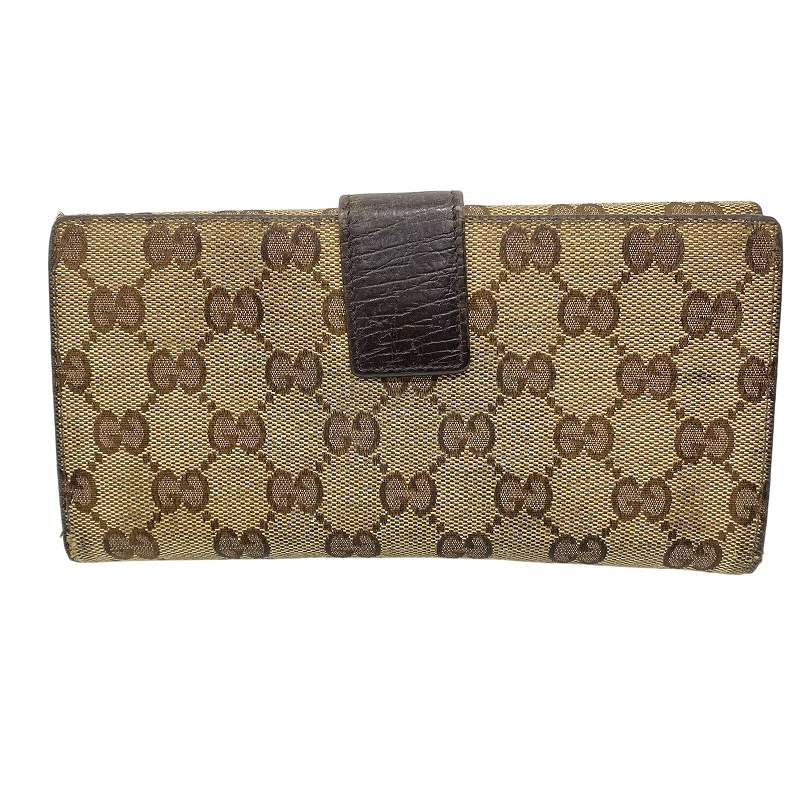 グッチ GUCCI GGキャンバス 長財布 Wホック ホースビット