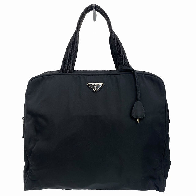 プラダ PRADA B7563 ハンドバッグ トートバッグ ナイロン 三角プレート 