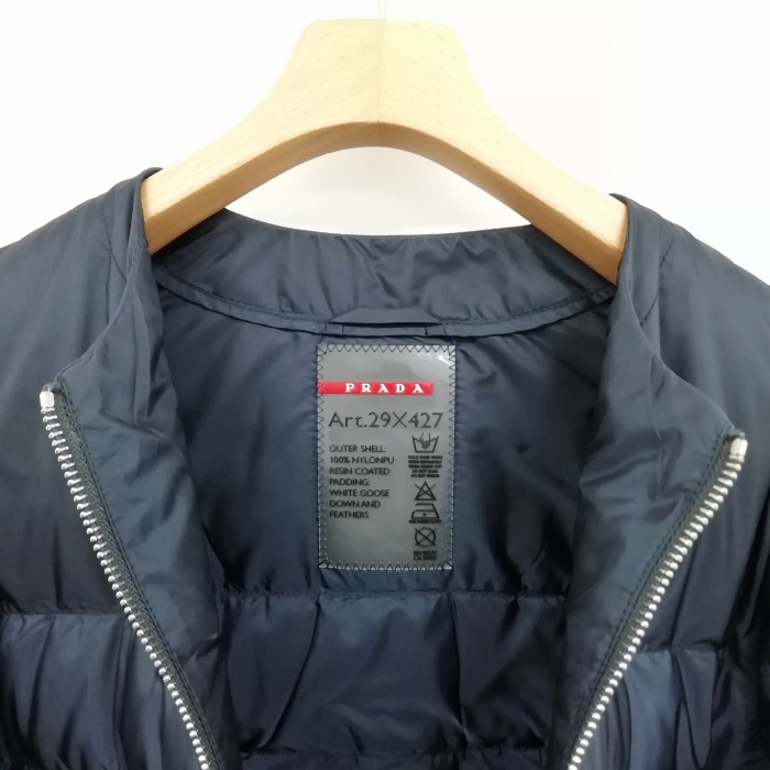 プラダスポーツ PRADA SPORT 2013 ナイロン ノーカラー ダウン