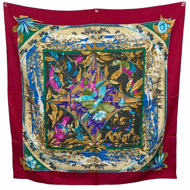 エルメス HERMES シルクスカーフ 大判 カレ90 TROPIQUES