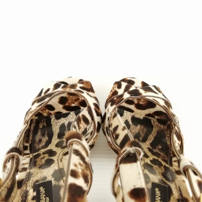 美品 ドルチェアンドガッバーナ DOLCE&GABBANA レオパード ヒール