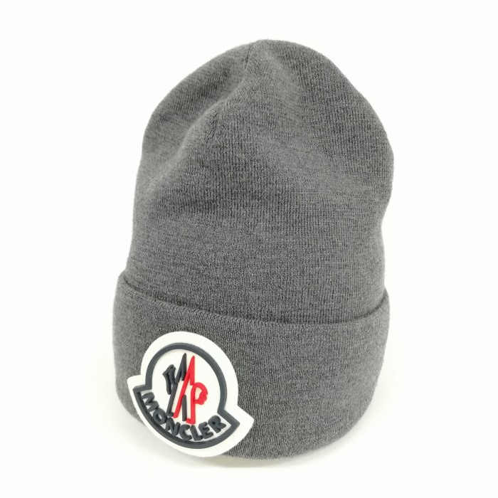 モンクレール MONCLER 美品 BERRETTO TRICOT CAP 20AW ビッグロゴ  