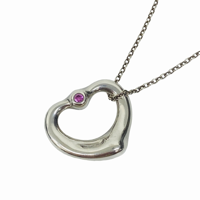 ティファニー TIFFANY & CO. オープンハート ネックレス ピンク 