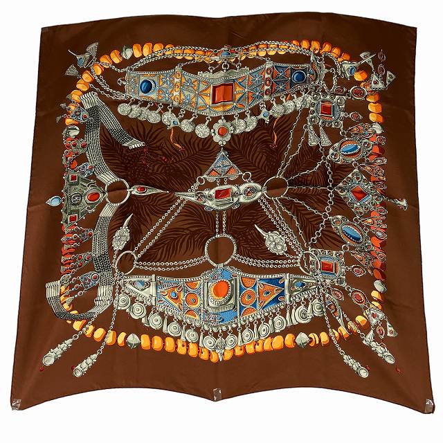 エルメス HERMES カレ90 TERRES PRECIEUSES 貴重な場所 シルク 