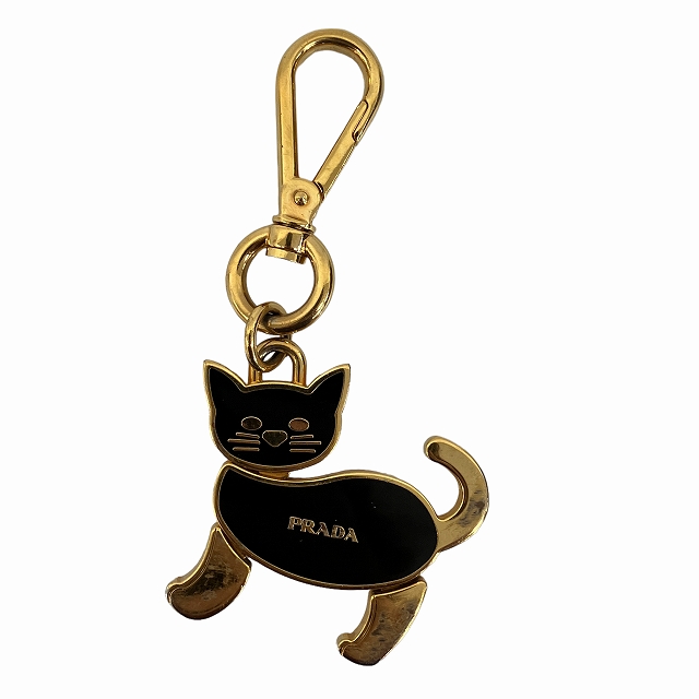プラダ PRADA キャット キーホルダー バッグ チャーム キーリング 猫  