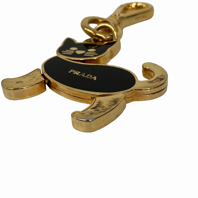 プラダ PRADA キャット キーホルダー バッグ チャーム キーリング 猫