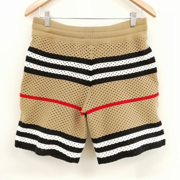 バーバリー BURBERRY 美品 メッシュ ストライプ トラック ショーツ 
