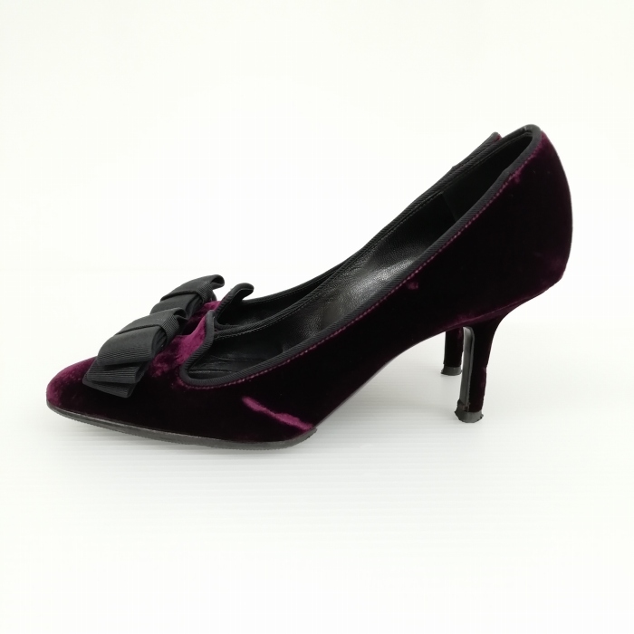 イヴサンローラン ベルベット リボンパンツ36｜ファッション 