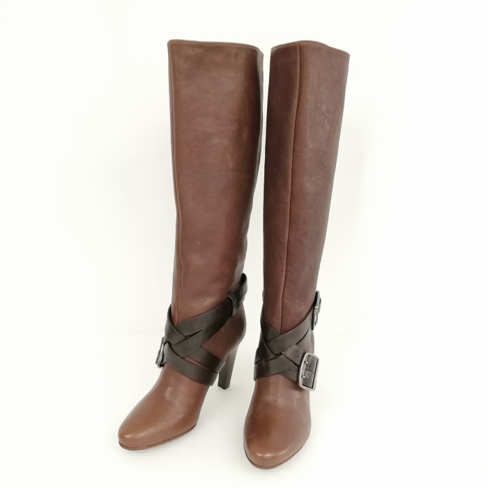 ヒューゴボス HUGO BOSS HUGO ORANGE レザー ロング ブーツ ベルト  