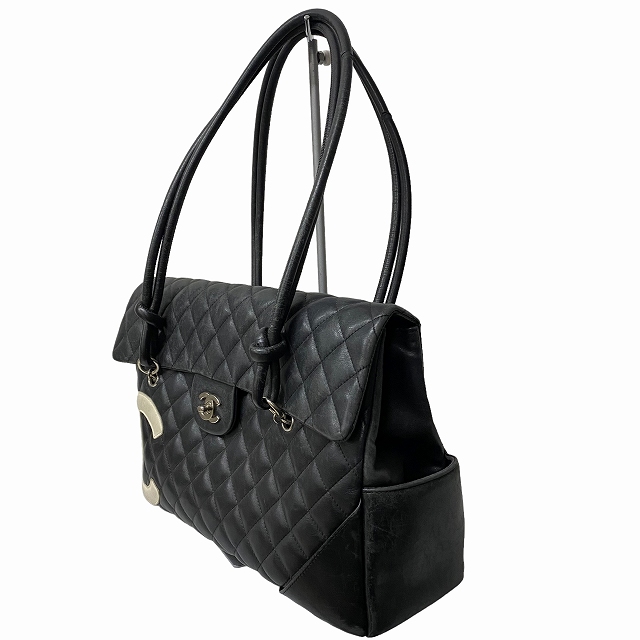 シャネル CHANEL カンボンライン ショルダーバッグ 肩掛け ラムスキン 