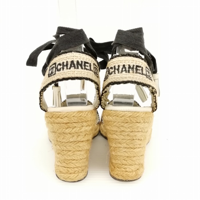 CHANEL シャネルスポーツライン ウエッジソール 編み上げ シャネルスポーツラインウエッジソール編み上げ36