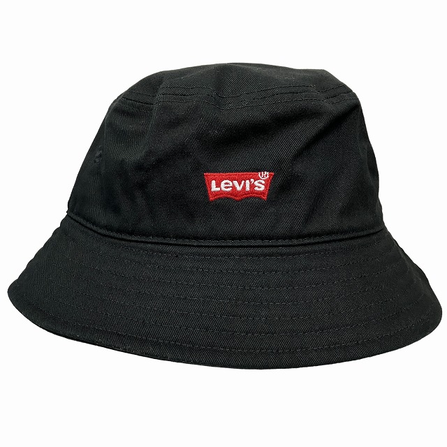 リーバイス Levi's 美品 batwing bucket バケット ハット ロゴ刺繡