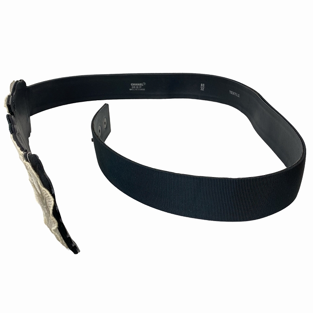 シャネル CHANEL 06P テキスタイル ベルト スナップボタン留め