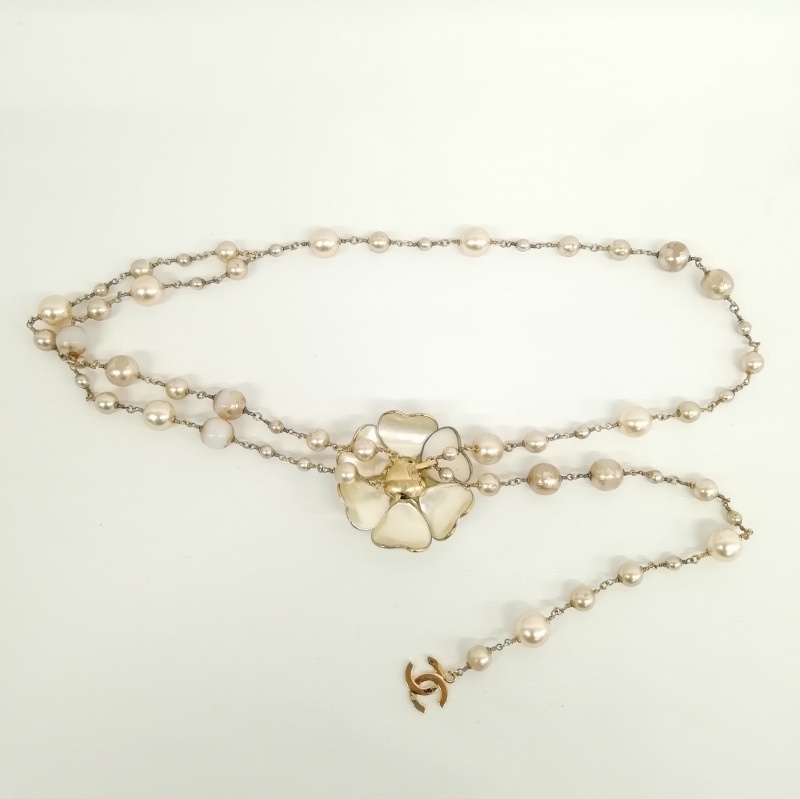 シャネル CHANEL カメリア ココマーク フェイクパール チェーン