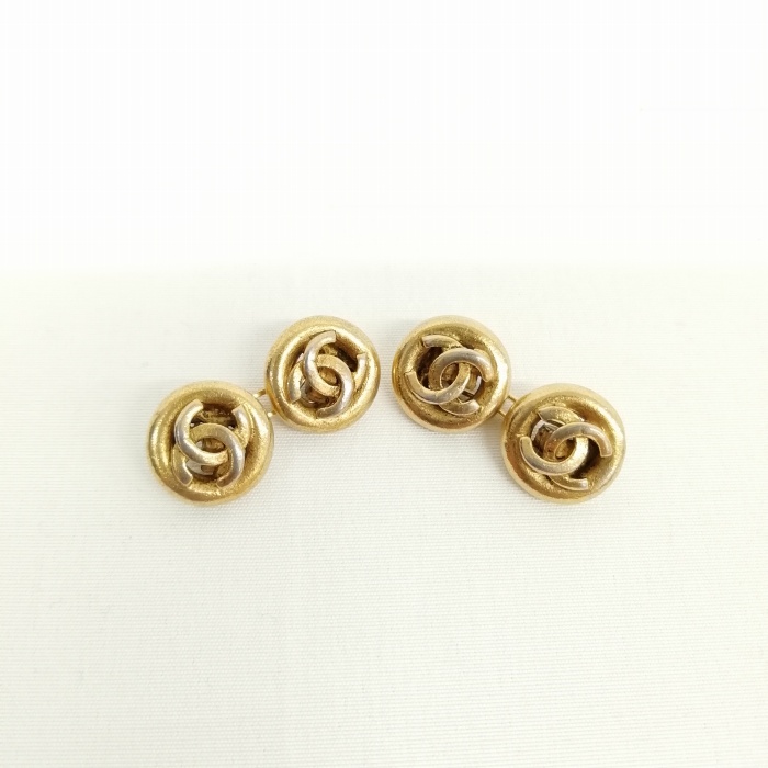 シャネル CHANEL ヴィンテージ カフリンクス カフス ボタン ココマーク  