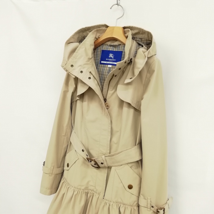 バーバリーブルーレーベル BURBERRY BLUE LABEL 美品 トレンチコート A  