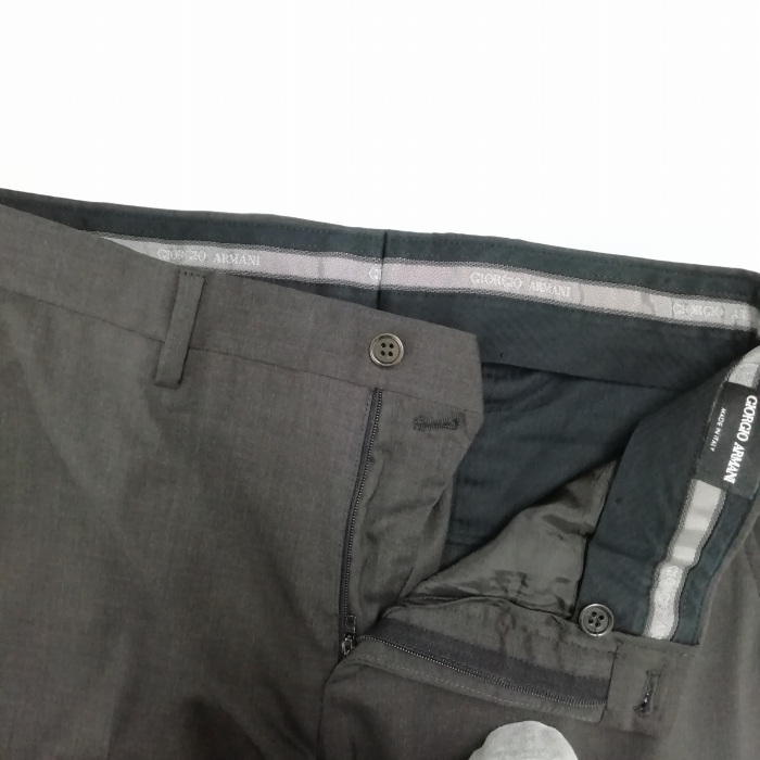 新品　GIORGIO ARMANI ジョルジオ アルマーニ 　スラックス　46 Giorgio Armani ジョルジオ アルマーニ スラックス チャコール
