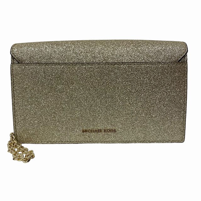 マイケルコース MICHAEL KORS グリッター クラッチ チェーンショルダー 