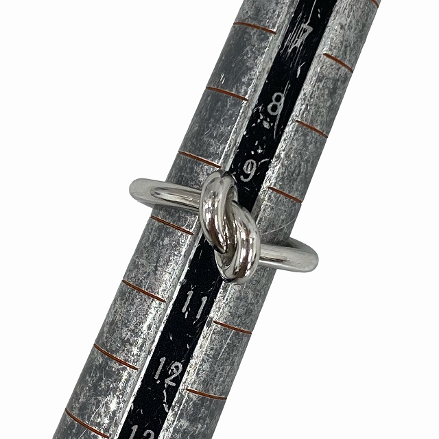 セリーヌ CELINE ノットリング ロジウムフィニッシュ ブラス シルバー  