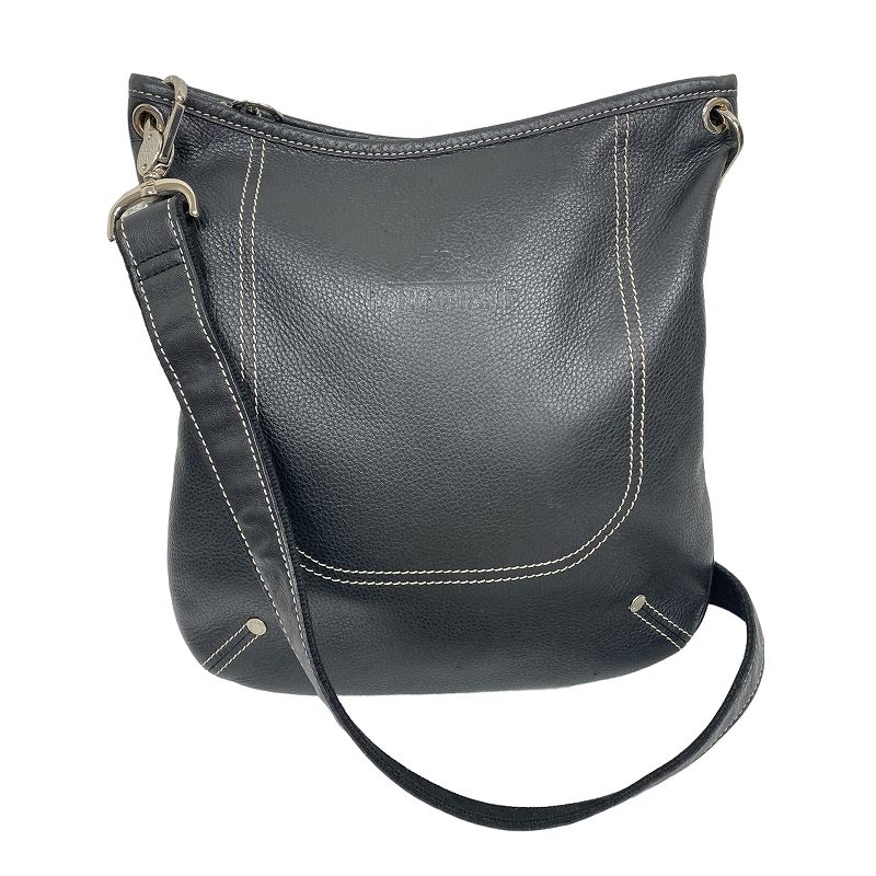 ロンシャン LONGCHAMP ショルダーバッグ 斜め掛け レザー ロゴ 型押し