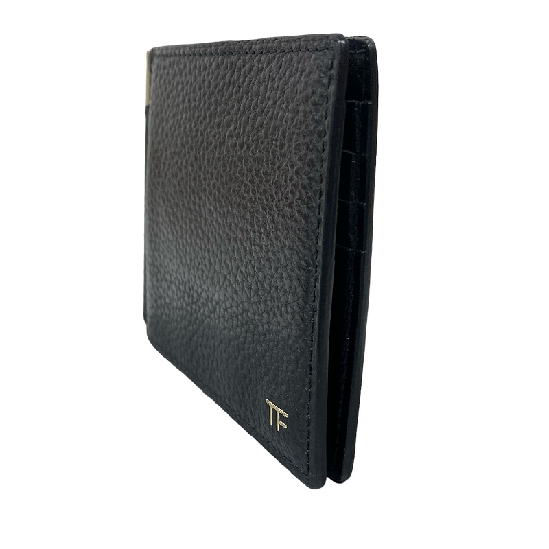 財布 二つ折り トムフォード TOM FORD 根強い 黒 男性 マネークリップ 