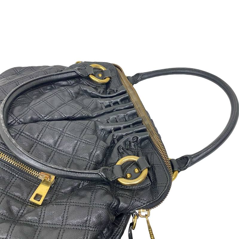 極美品 マークジェイコブス ハンドバッグ 2way キルティング がま口 黒 マークジェイコブス MARC JACOBS 2WAY ショルダーバッグ