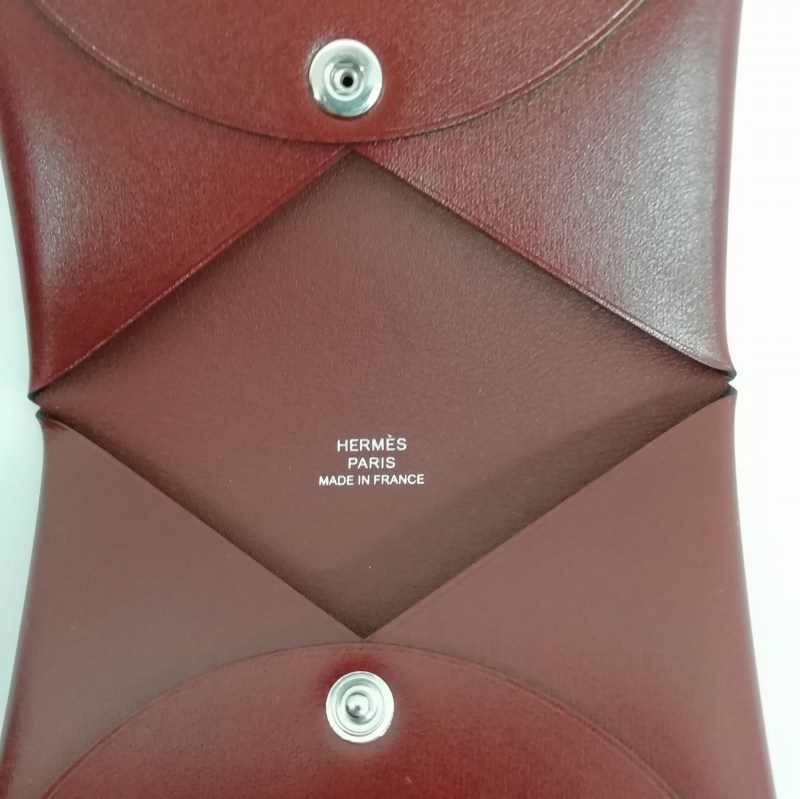 エルメス カルヴィ カードケース 名刺入ボルドー ルージュアッシュ
