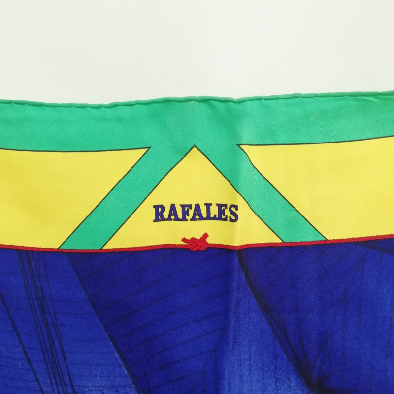 エルメス HERMES カレ90 RAFALES 疾風 シルク スカーフ 大判