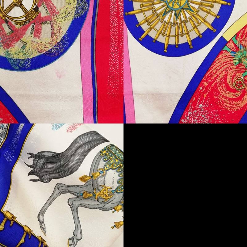 エルメス HERMES カレ90 FEUX D'ARTIFICE 技巧の火 シルク スカーフ