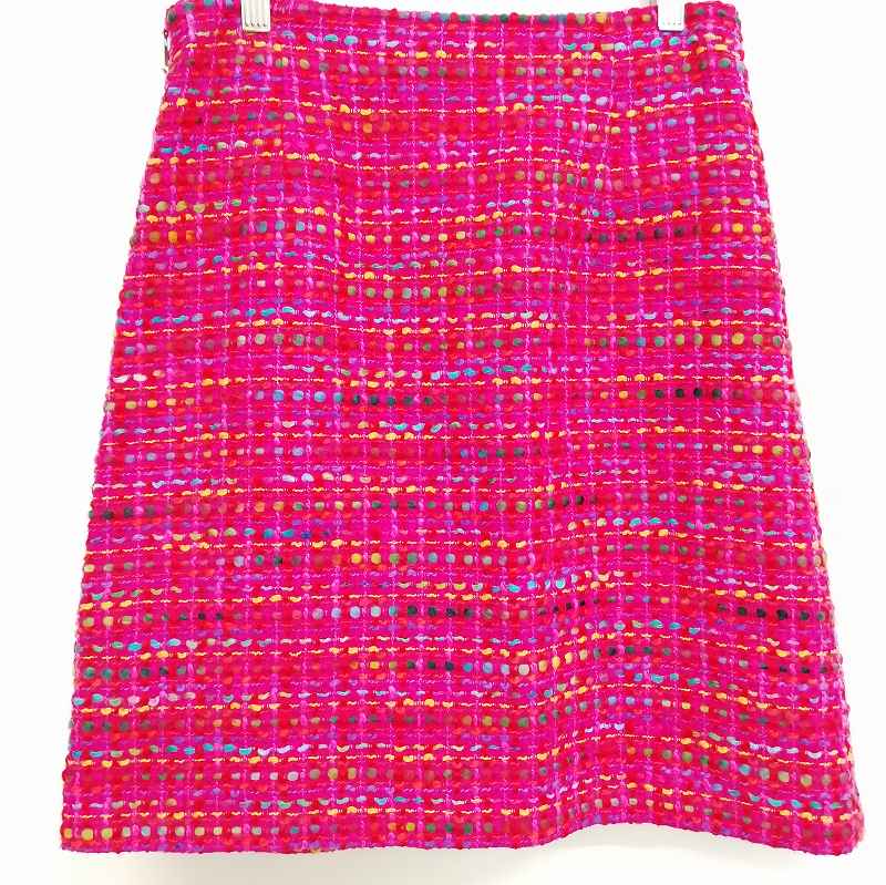 エスカーダ ESCADA SPORTS スカート 美品 台形 タック 刺繍 コットン 