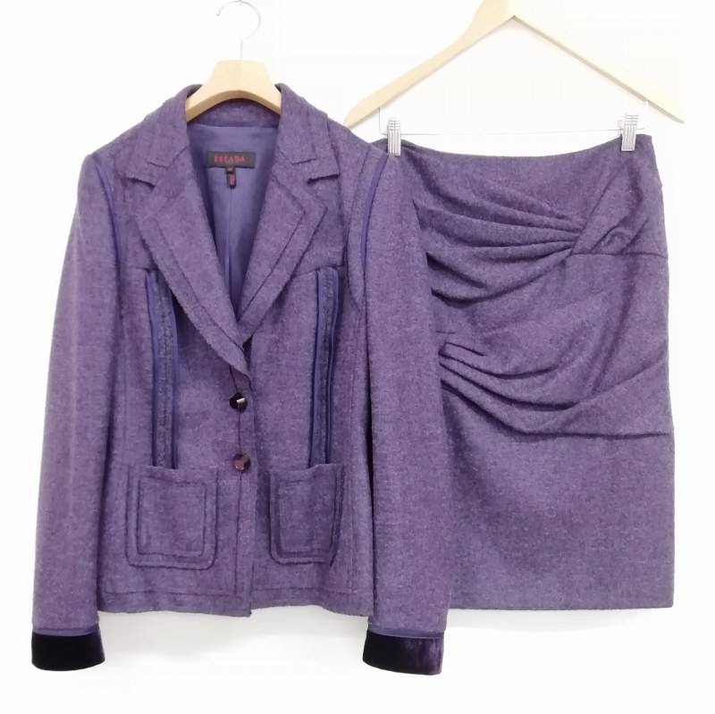 エスカーダ ESCADA ツイード スカート スーツ セットアップ ラペル  