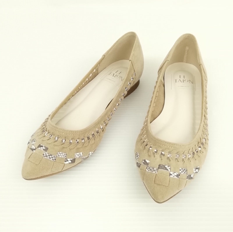 HEREU サイズ38 美品 LE TALON 未使用ポインテッドトゥレースバックバンド ルタロン Le