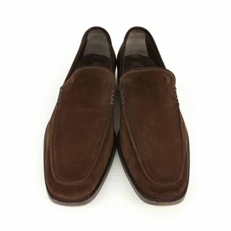 美品TOD'S トッズローファースリッポンスエードダークブラウン36 美品TOD'S トッズローファースリッポンスエードダークブラウン36