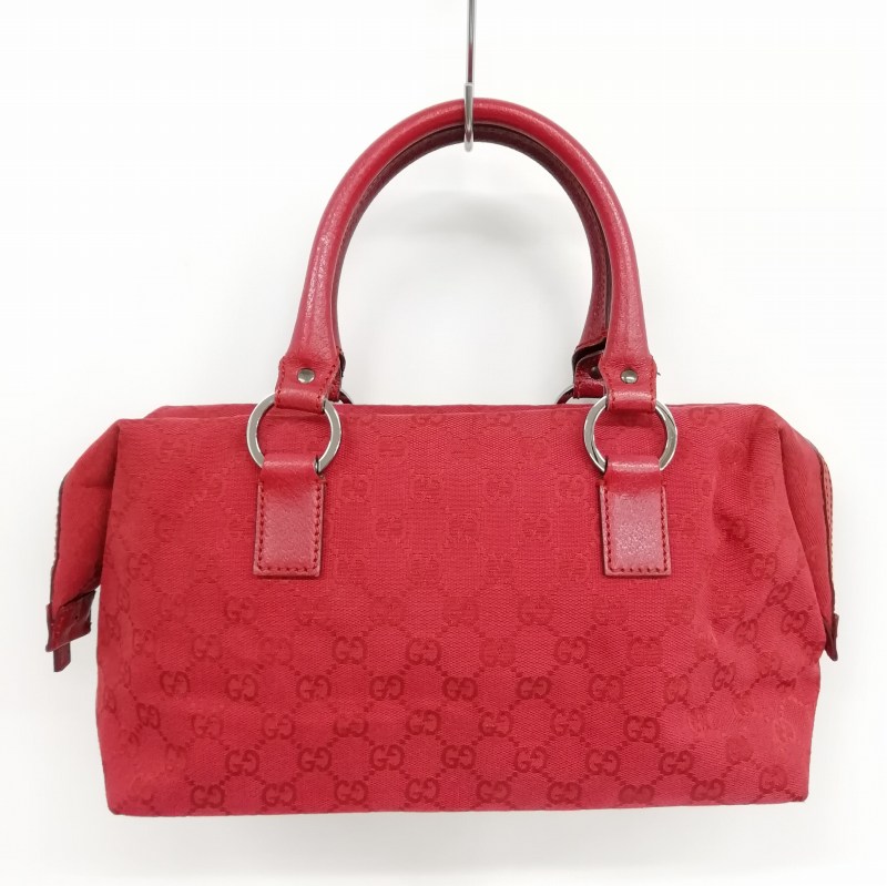 GUCCI グッチ ミニボストンバッグ GGキャンバス 赤 レッド GUCCI グッチ ハンドバッグ ミニボストンバッグ GG キャンバス レッド
