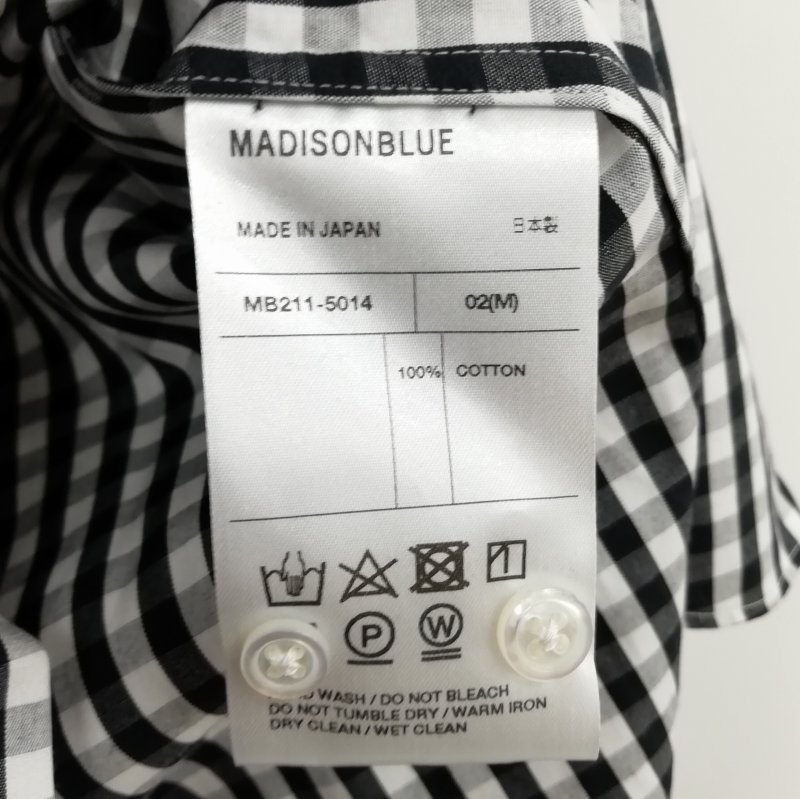 未使用品 マディソンブルー MADISONBLUE ギンガムチェック シャツ 