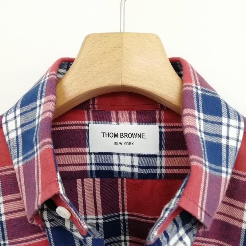 THOM BROWN トムブラウン 長袖シャツ ブラウス チェック ボタン