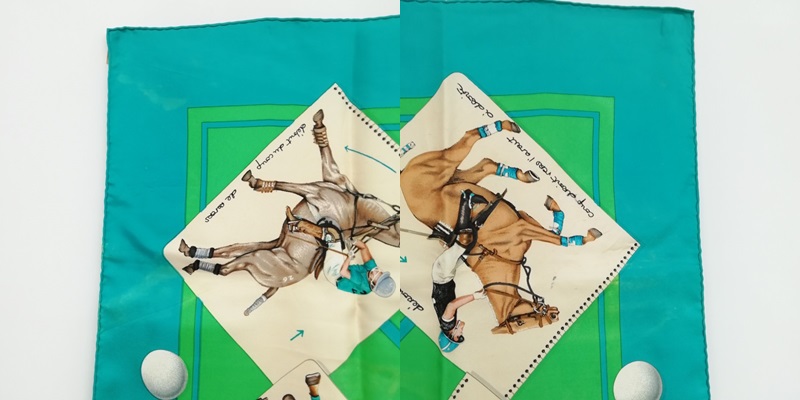 エルメス HERMES カレ90 ポロの世界 LE MONDE DU POLO 大判 スカーフ