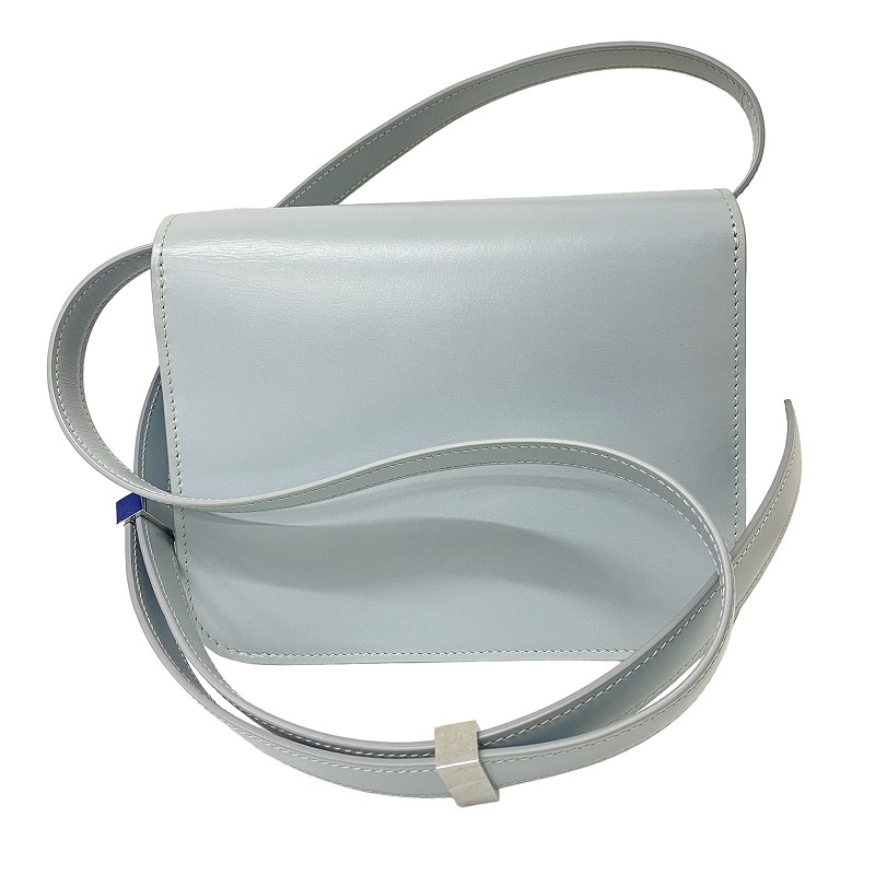 お値下げ★CELINE セリーヌ レザー バングル グレー CELINE セリーヌ 二つ折り財布 レザー グレージュ×ブルーグレー