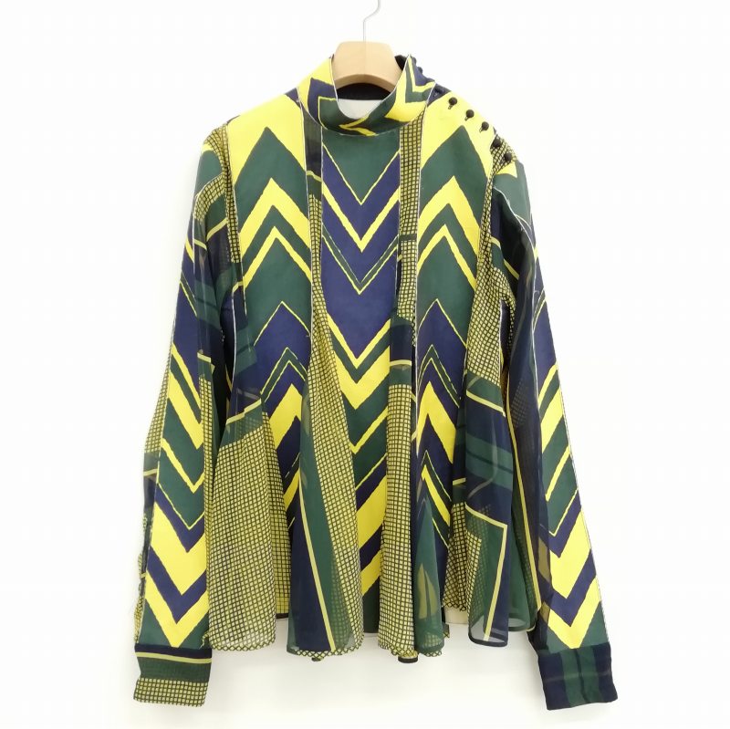 サカイ sacai 2015 プルオーバー フレアー ブラウス シースルー 