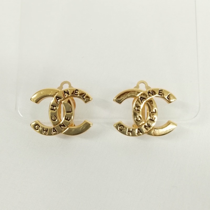 シャネル CHANEL 98P ヴィンテージ ココマーク ロゴ刻印 イヤリング 美 