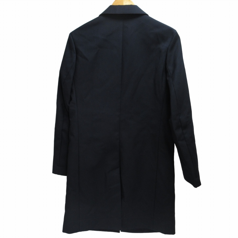 ディーヒム D/him 美品 ダブスタ チェスターコート ジャケット 2B 紺 