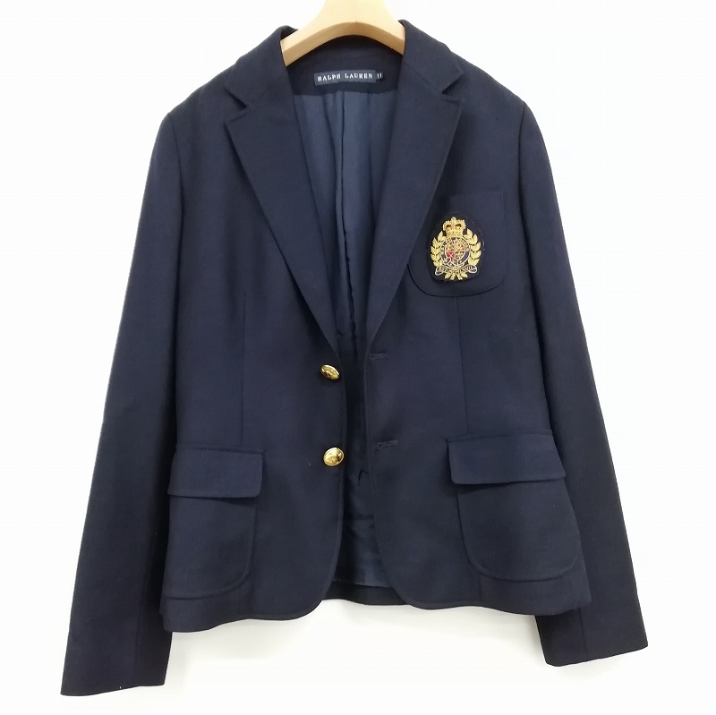 ラルフローレン RALPH LAUREN 美品 ブレザー 紺ブレ 金ボタン 