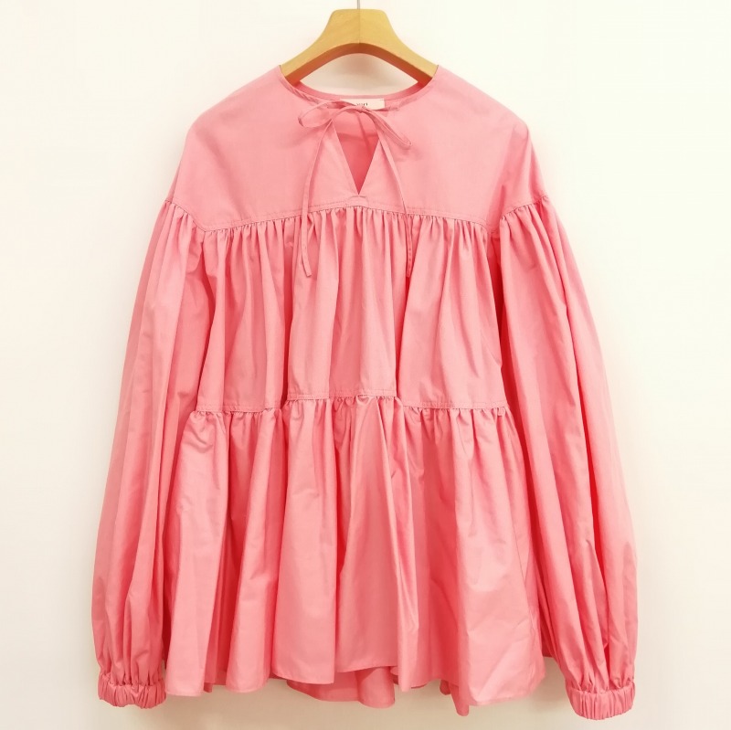 ヨリ yori 21SS YR2121-013SP 美品 リボン ギャザー フリル ティアード  