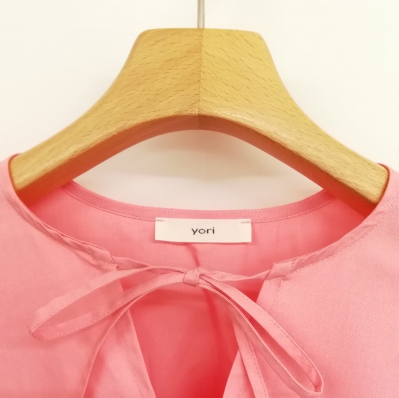 ヨリ yori 21SS YR2121-013SP 美品 リボン ギャザー フリル ティアード 