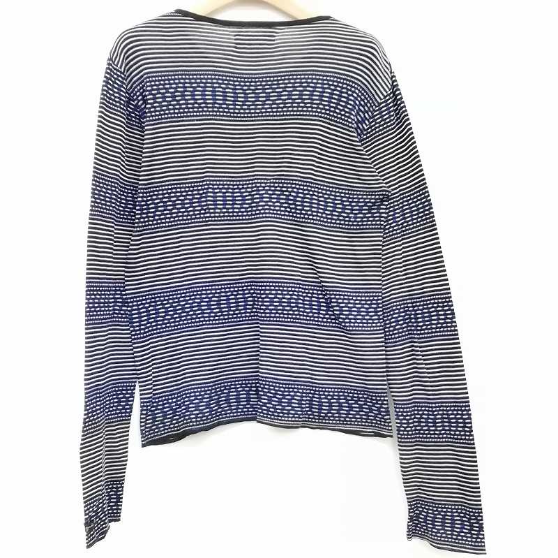 アニエスベー agnes b. 美品 カーディガン ボーダー ニット 長袖 