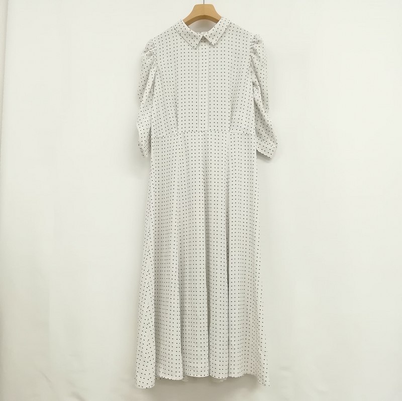 極美品】ANAYI ニットワンピース マキシ丈 フレア パフスリーブ 36 S