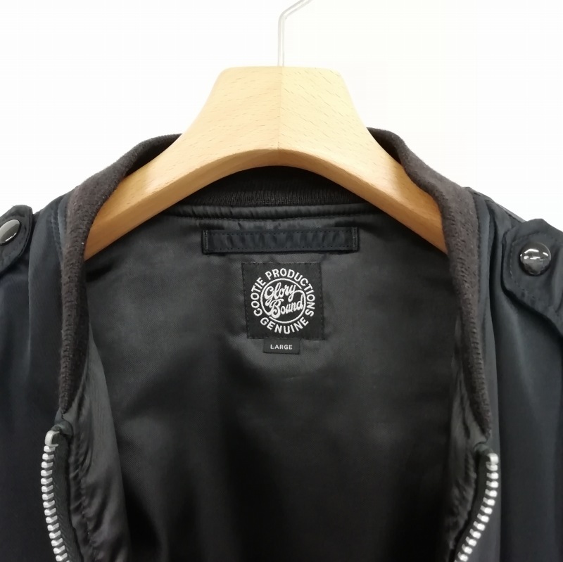美品 cootie L-2 L-2B フライトジャケット ブラック ma-1 COOTIE(クーティー) / クーティー/フライトジャケット/L/ナイロン/BLK